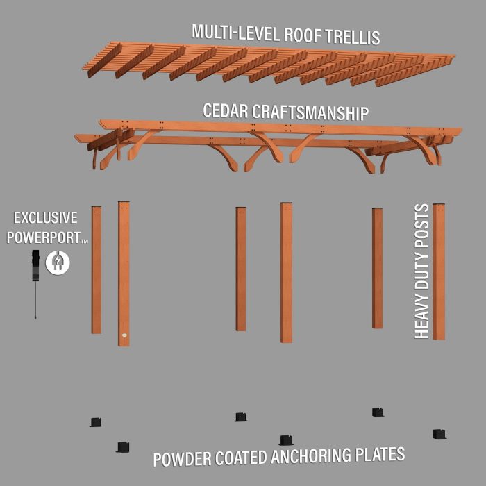 20×12 Beaumont Pergola - Image 16