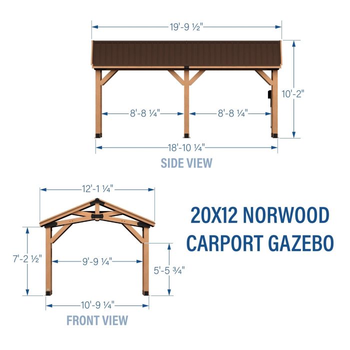 20×12 Norwood Carport/Gazebo - Image 3
