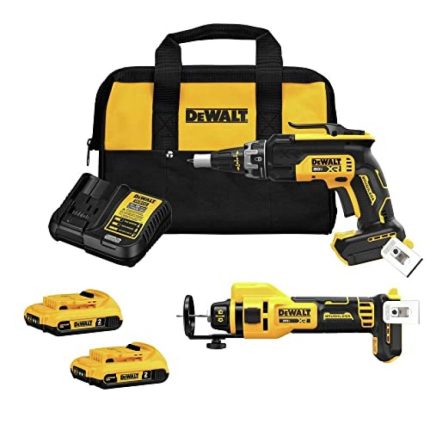 DEWALT 20V MAX XR Brushless Drywall Screwgun and Cut-Out Tool Combo Kit DCK265D2