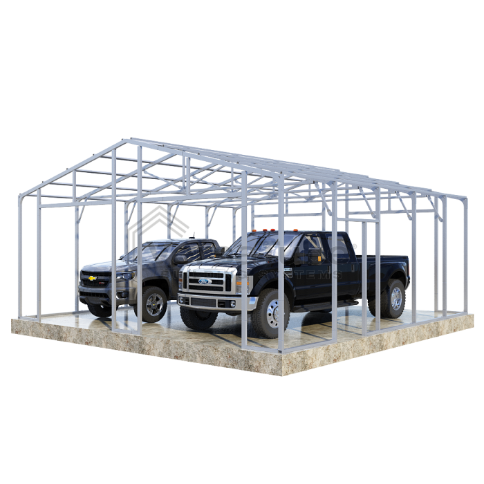VersaTube 24x24x9 Frontier Steel Garage Kit