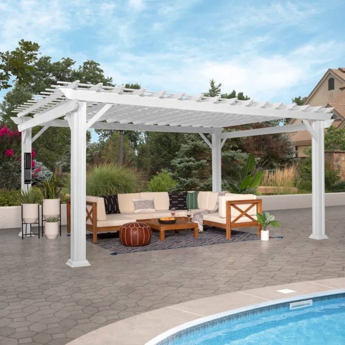 16′ X 12′ Traditional Steel Pergola - Image 4