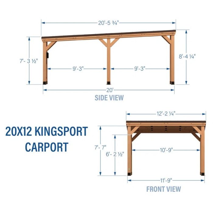 20′ X 12′ Kingsport Carport Gazebo - Image 13