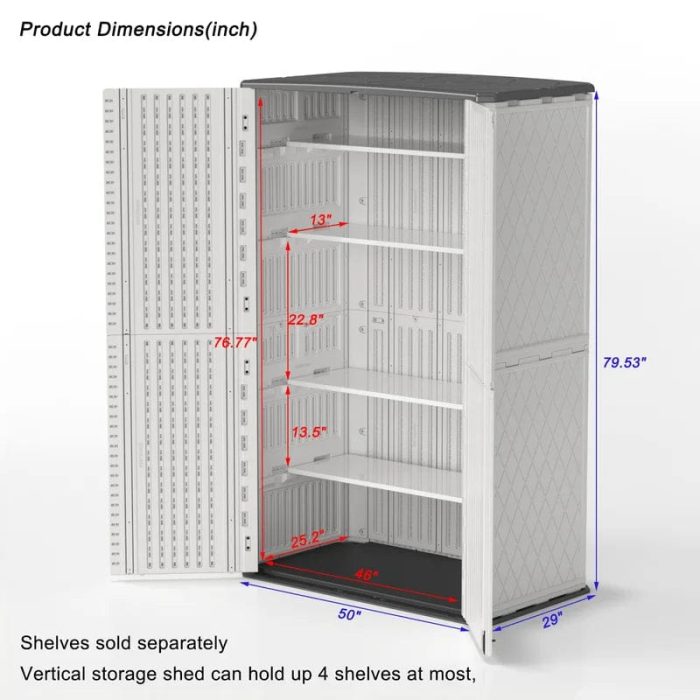 4 ft. W x 2 ft. D Plastic Vertical - Image 6