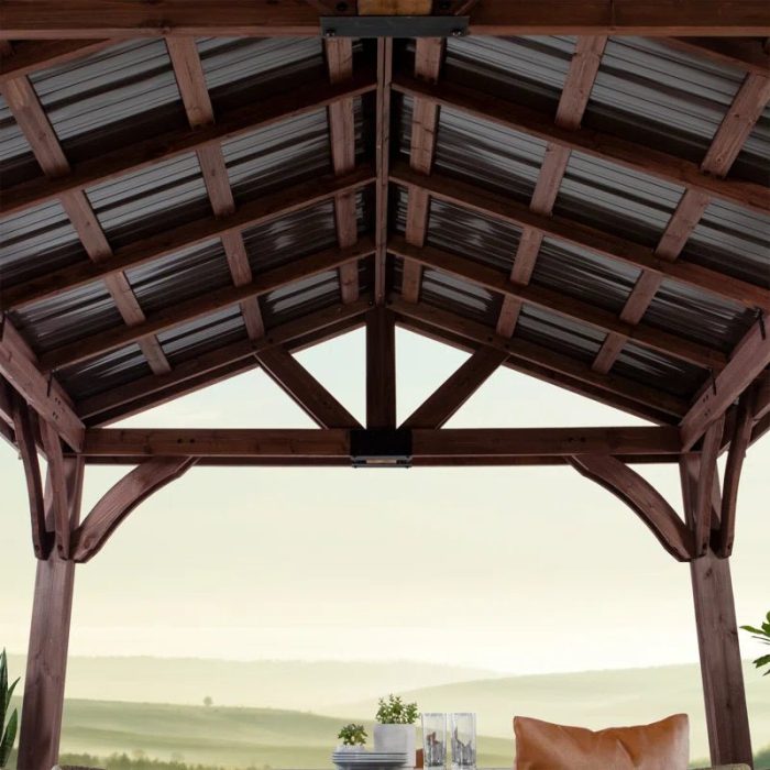 Arlington 12′ X 12′ Solid Wood Patio Gazebo - Image 6