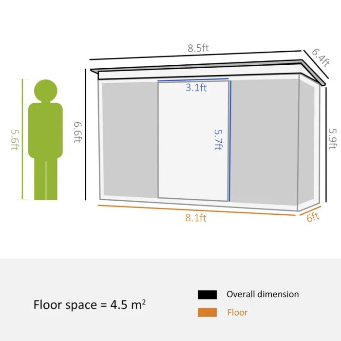 6′ x 8.5′ Garden Storage Shed - Image 4