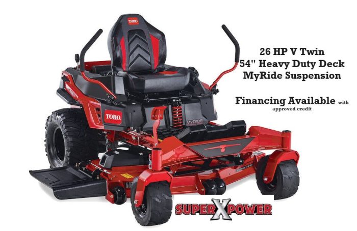 54″ TORO TITAN  with MYRide Suspension 26 HP Kohler