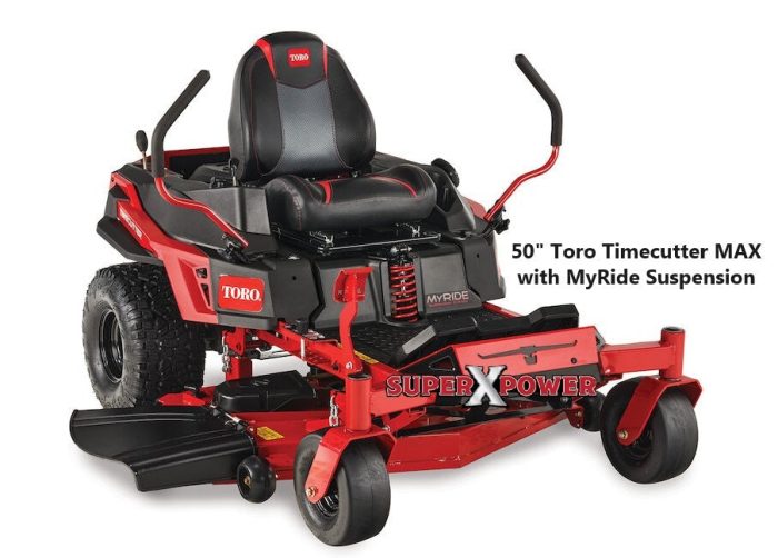50″ Toro Timecutter MAX with MyRide Suspension