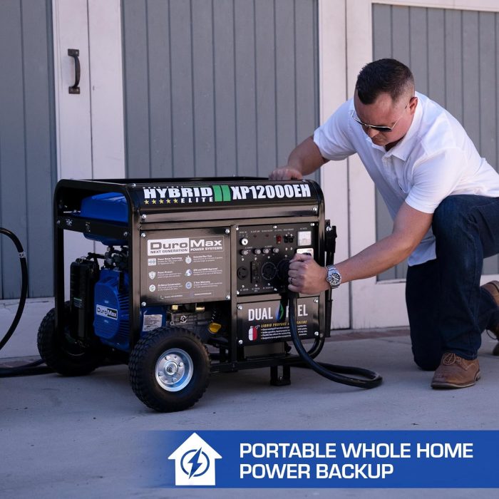 DuroMax XP13000EH Dual Fuel Portable Generator 13000 Watt Gas - Image 6