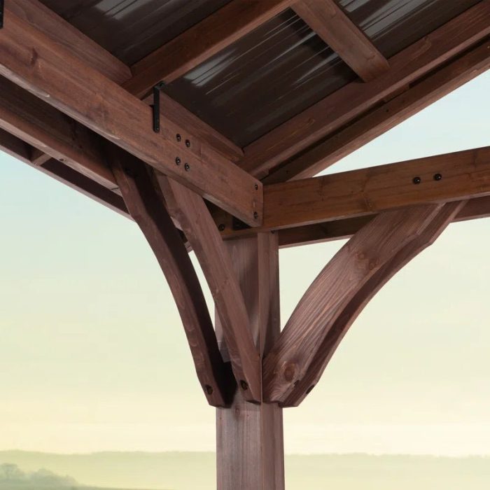 Arlington 12′ X 12′ Solid Wood Patio Gazebo - Image 9