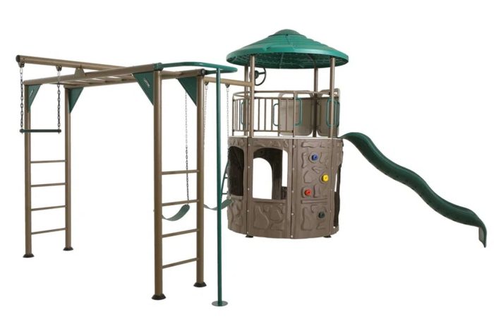 Deluxe  Metal Swing Set with 2 Swing(S) , 1 Slide(S) - Image 2