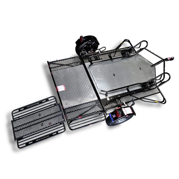 Dual Ride-Up SRL Folding Motorcycle Trailer - Image 7