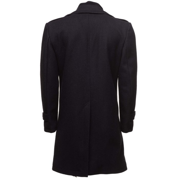 Black Wool 3/4 length trench coat - Image 8