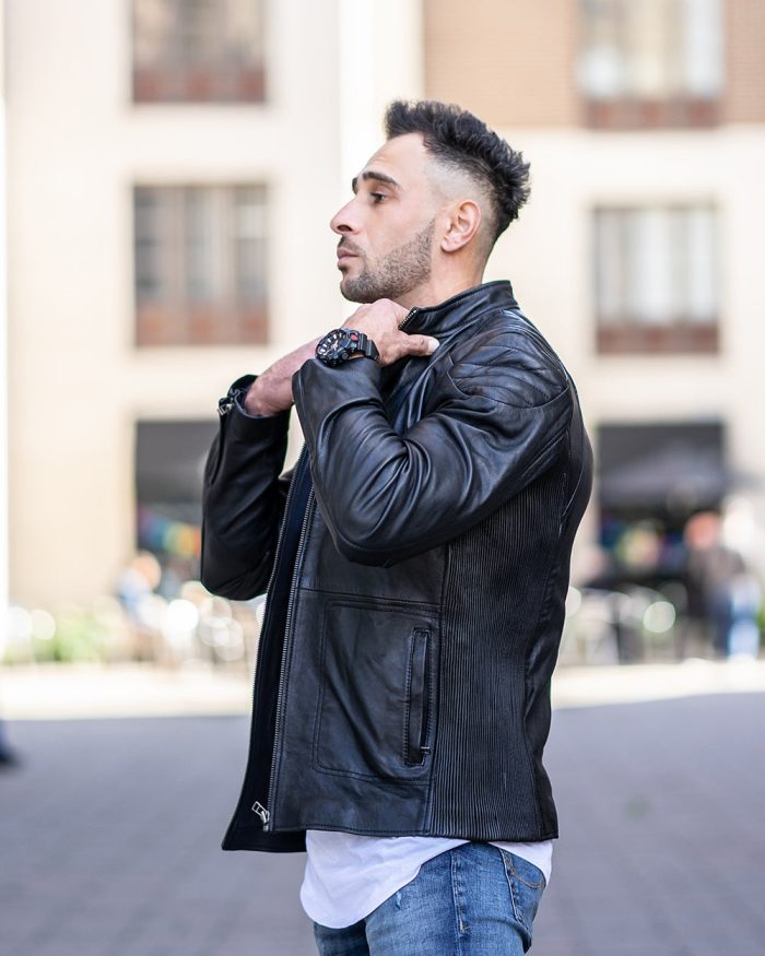 Cleve’s leather jacket with Stretch Leather - Image 3