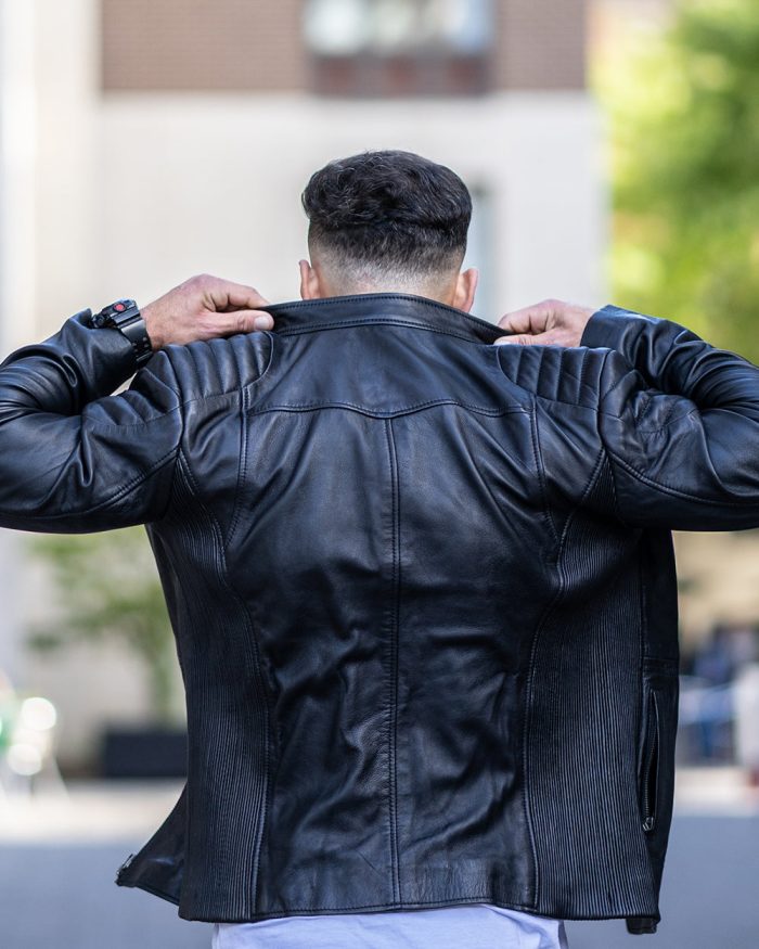 Cleve’s leather jacket with Stretch Leather - Image 4