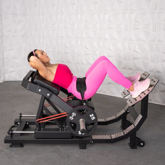 Excel Hip Thrust Glute Machine – Muscle D Fitness – Plate Loaded Hip Thrust – Band Compatable – Easily Adjustable - Image 2