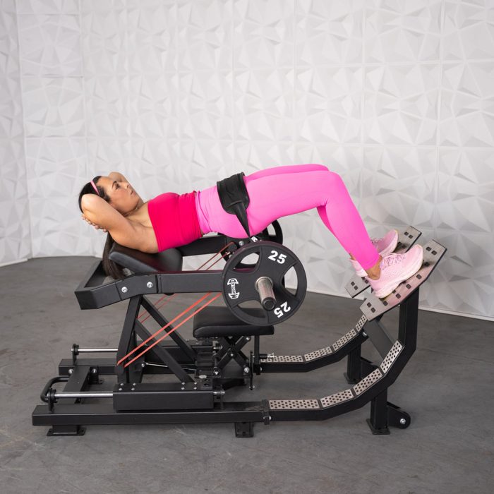 Excel Hip Thrust Glute Machine – Muscle D Fitness – Plate Loaded Hip Thrust – Band Compatable – Easily Adjustable - Image 3