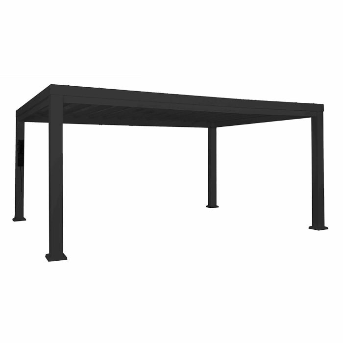 16×12 Trenton Modern Steel Pergola With Sail Shade Soft Canopy - Image 5