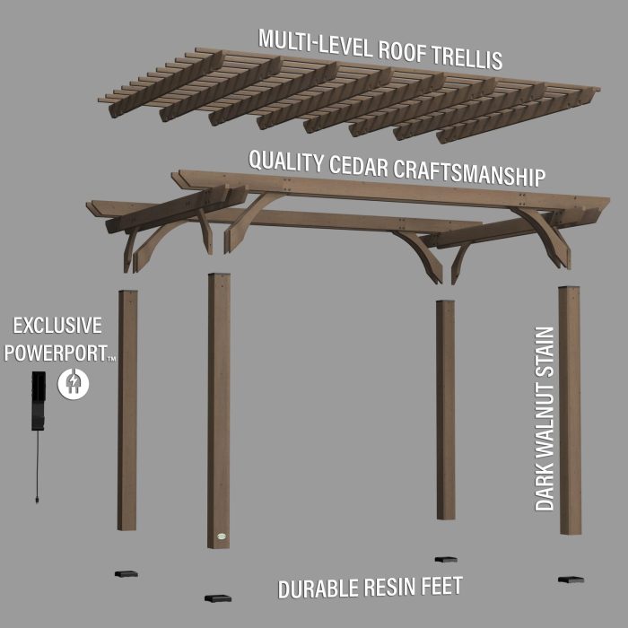 14×10 Somerville Pergola – Barnwood Stain - Image 10