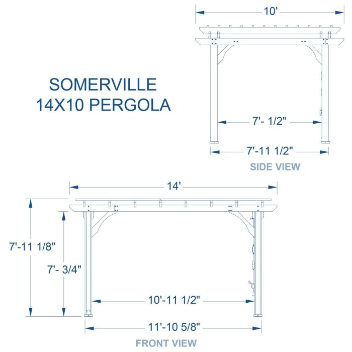 14×10 Somerville Pergola – Barnwood Stain - Image 3