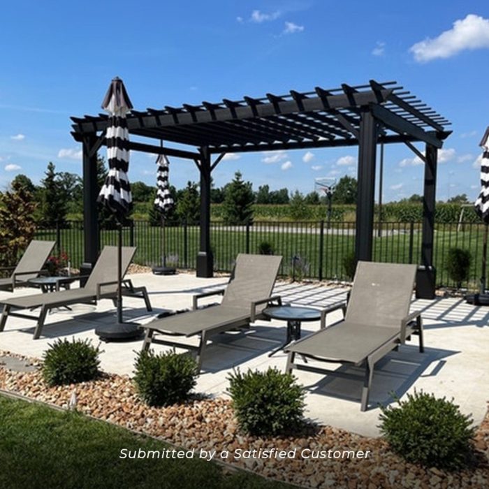 14×12 Stratford Traditional Steel Pergola With Sail Shade Soft Canopy - Image 9