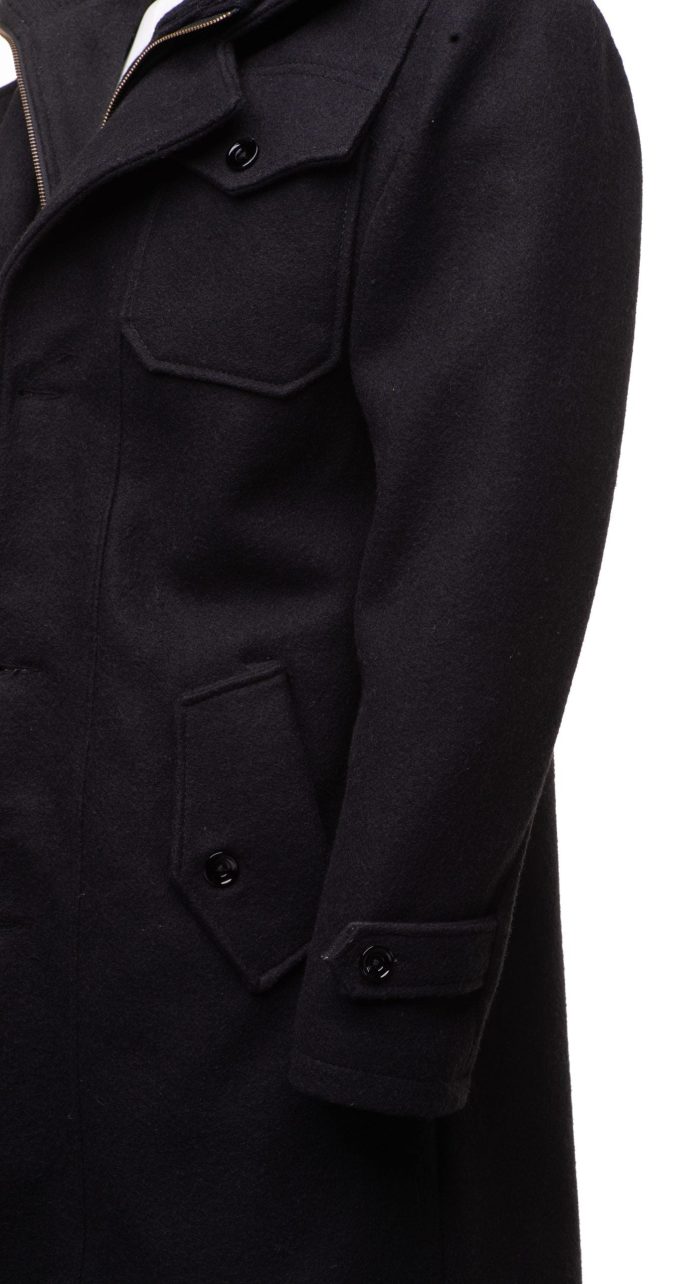 Black Wool 3/4 length trench coat - Image 6
