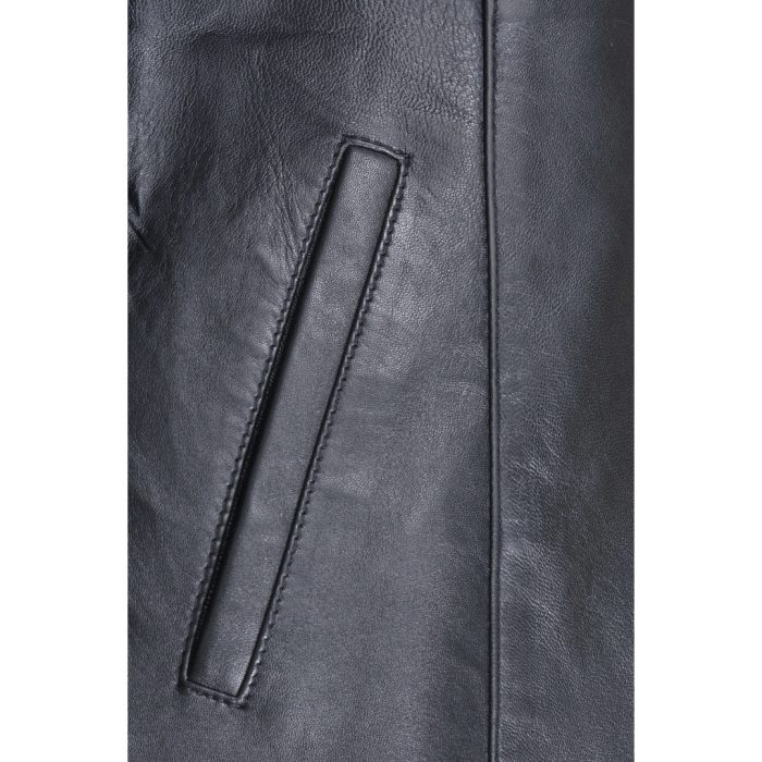 Bandit Black Cafe Racer Heavy Leather Jacket - Image 6