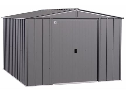 Arrow 10×12 Classic Steel Storage Shed Kit – Charcoal
