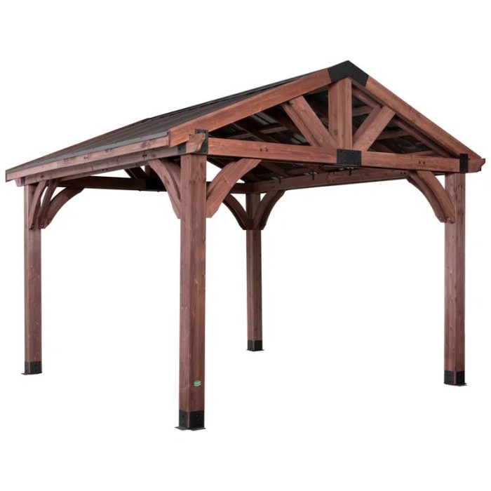 Arlington 12′ X 12′ Solid Wood Patio Gazebo - Image 10